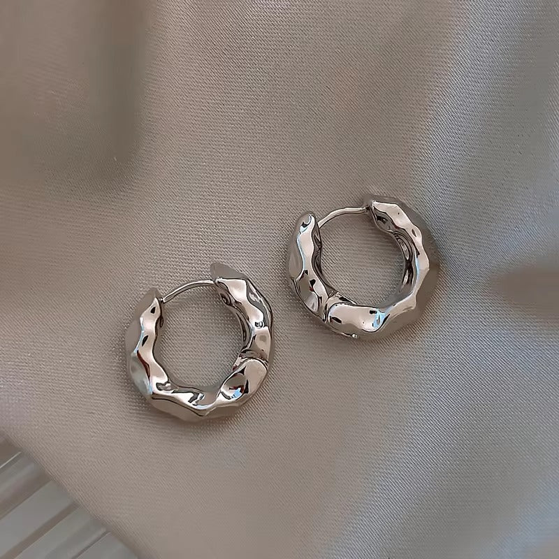 Irregular Metal Hoop Earrings