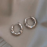 Irregular Metal Hoop Earrings