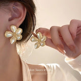 French Flower Stud Earrings