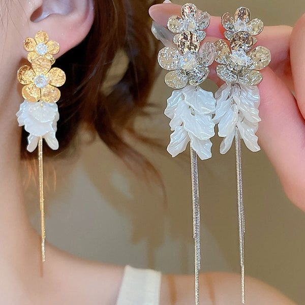 Versatile Floral Tassel Earrings