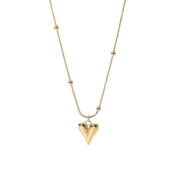 3 pairs Heart Pendant Classic Heart Charm Necklace for girls pendant combo set