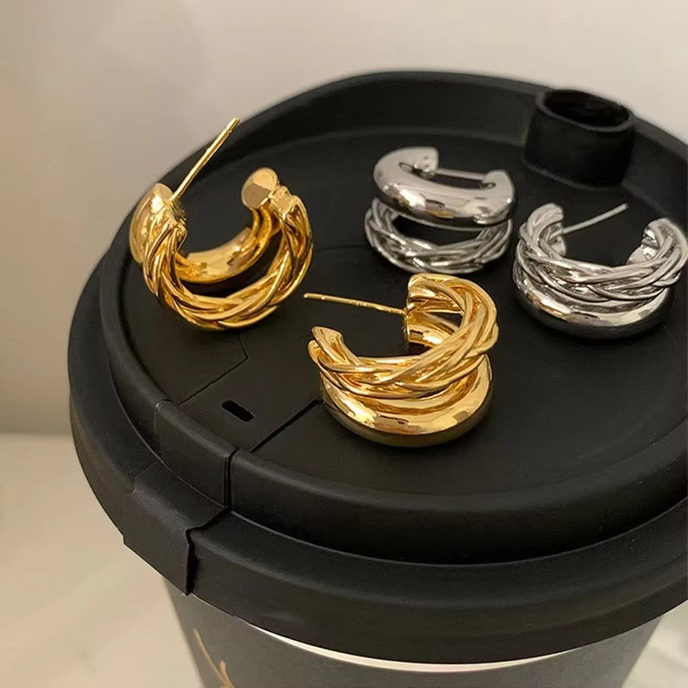 Double Layer Hoop Earrings