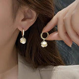 Opal Ball Drop Huggie Earrings
