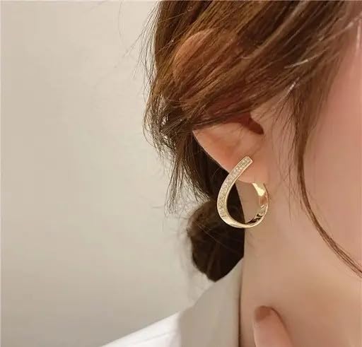 Korean Goldiwala Gold Stud Earrings