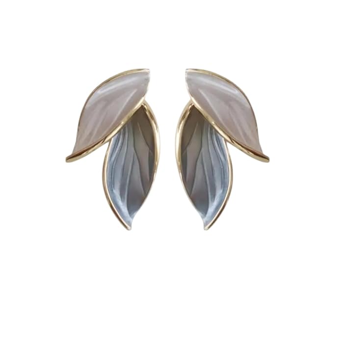 Korean Leaf Shape Studs earing