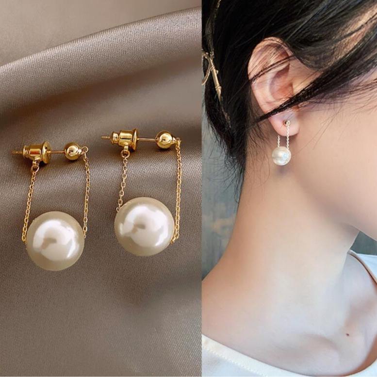Pearl Ball Hanging Earrings