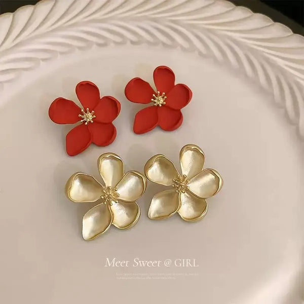 French Flower Stud Earrings