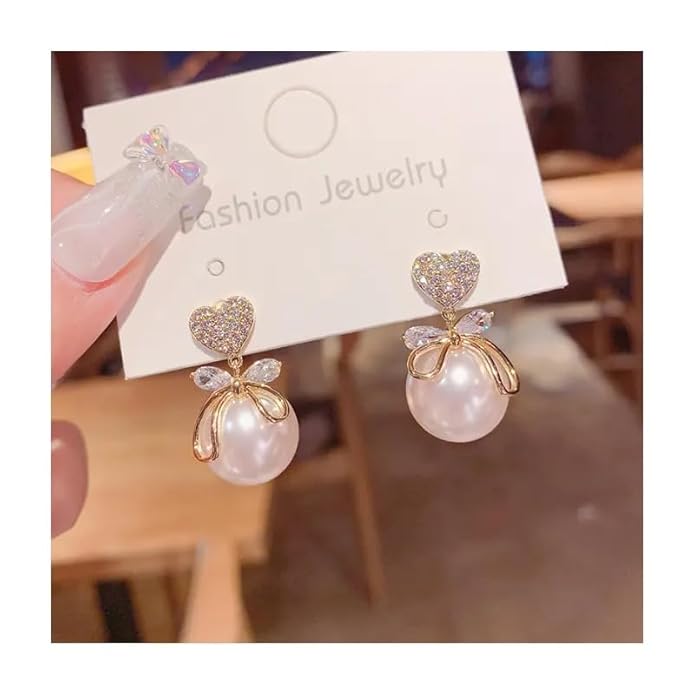 Crystal Bow Design, Korean Fashion Stud Earring