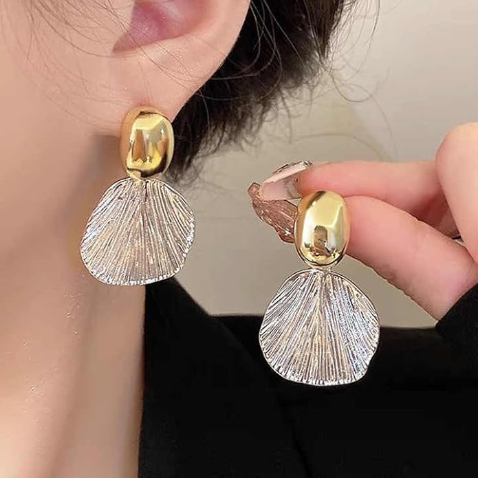 Korean Jewellery Stylish Drop Golden Silver earing