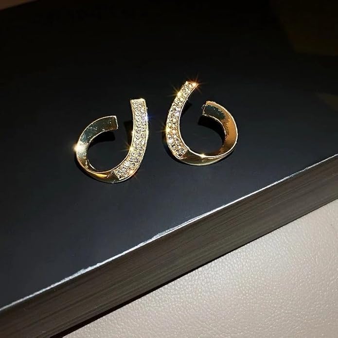 Korean Goldiwala Gold Stud Earrings