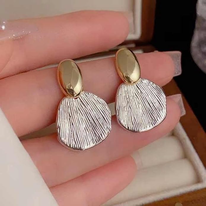 Korean Jewellery Stylish Drop Golden Silver earing