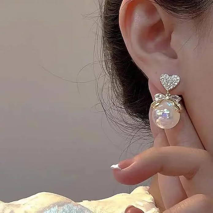 Crystal Bow Design, Korean Fashion Stud Earring