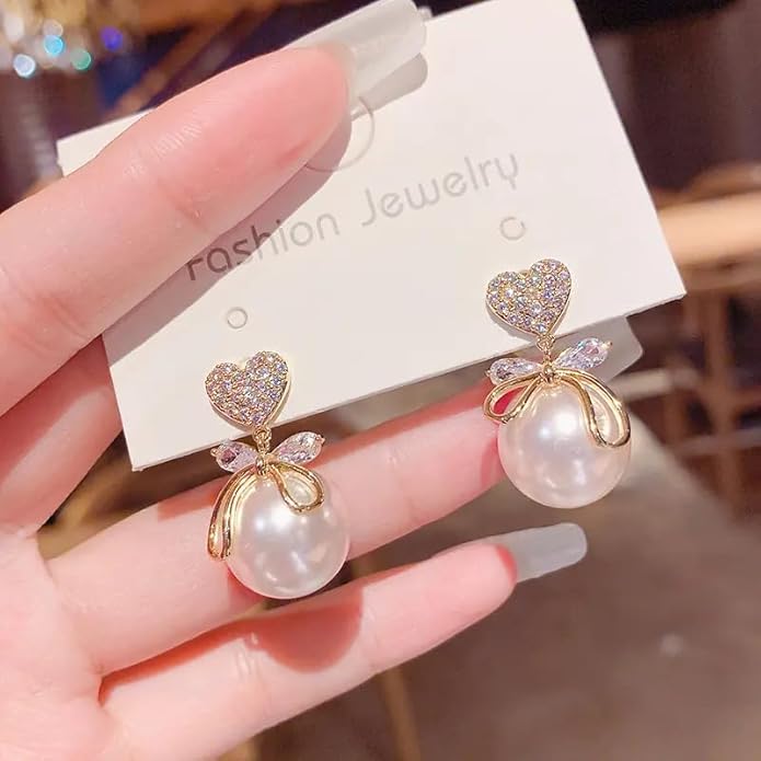 Crystal Bow Design, Korean Fashion Stud Earring