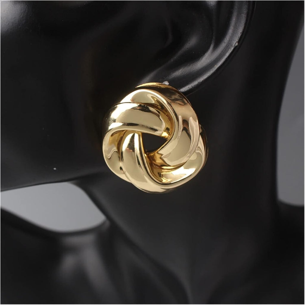 Twisted Stud Earrings for girls Charm Gold Color Spiral Whirlpool Earrings Jewelry Drop Earrings