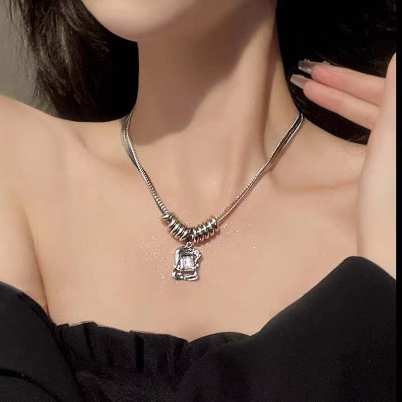 Hip-hop Style Double-layer Necklace