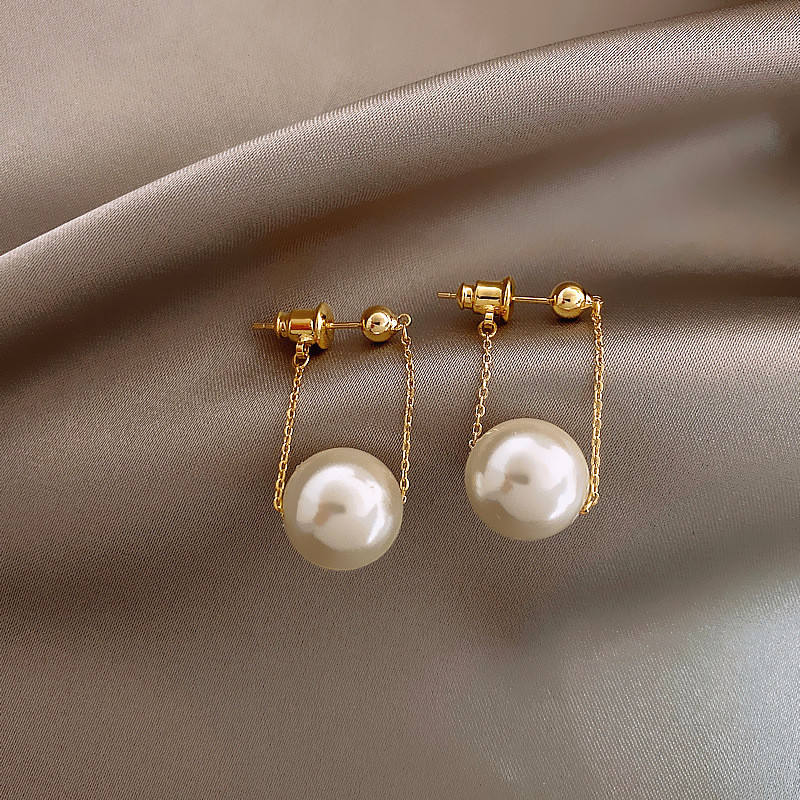 Pearl Ball Hanging Earrings