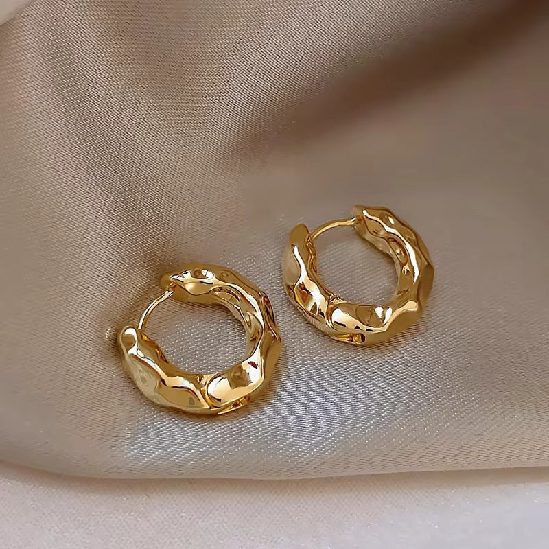 Irregular Metal Hoop Earrings