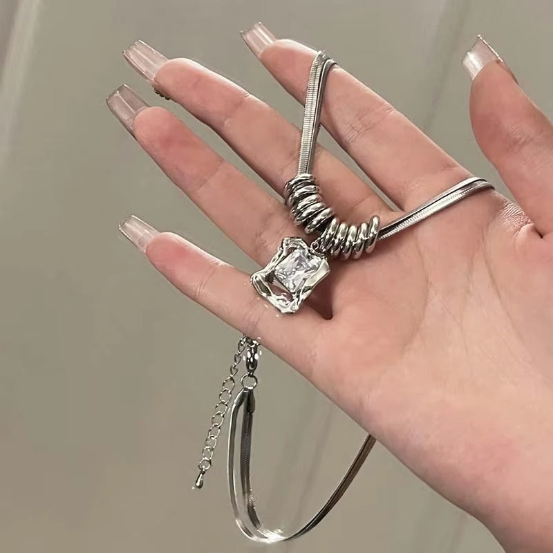 Hip-hop Style Double-layer Necklace