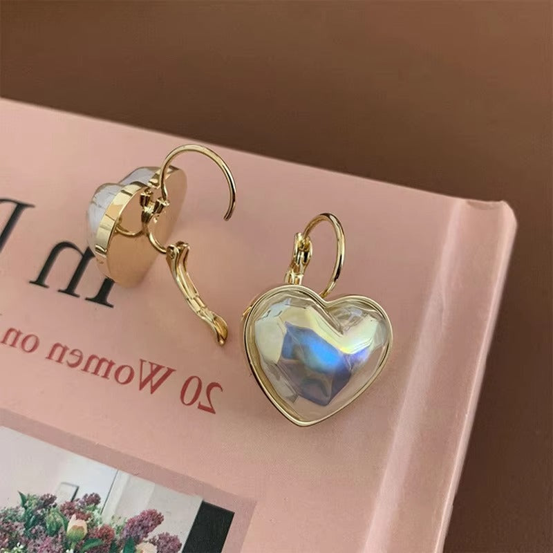 Heart Shaped Pearl Earrings