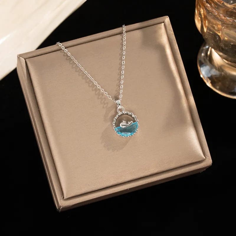 💙🐬 Ocean Dream Dolphin Pendant Necklace ✨️