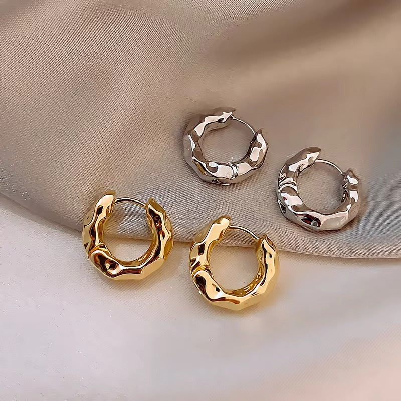 Irregular Metal Hoop Earrings