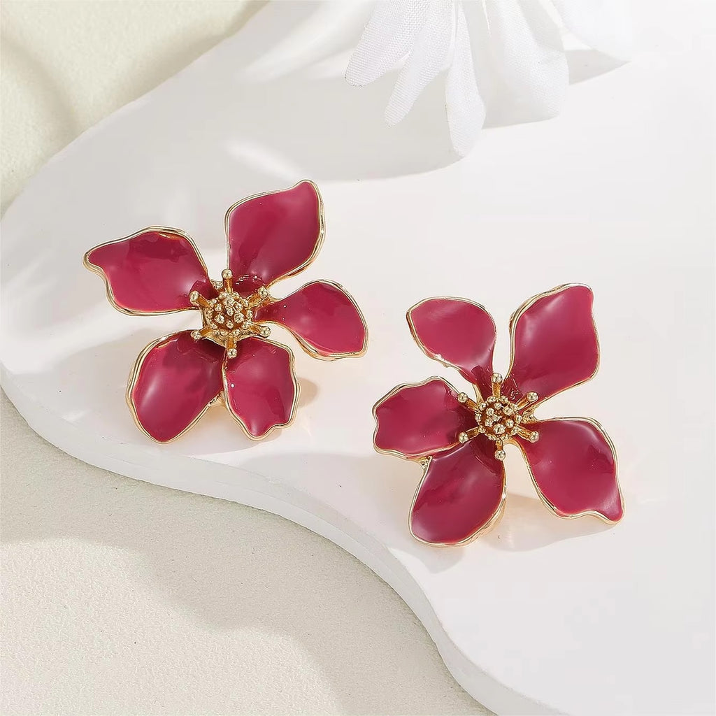🌸 4 Combo Pack Enamelled Flora Stud Earrings