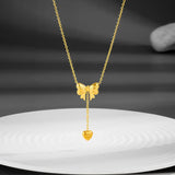 Korean stainless steel bow pandent chain