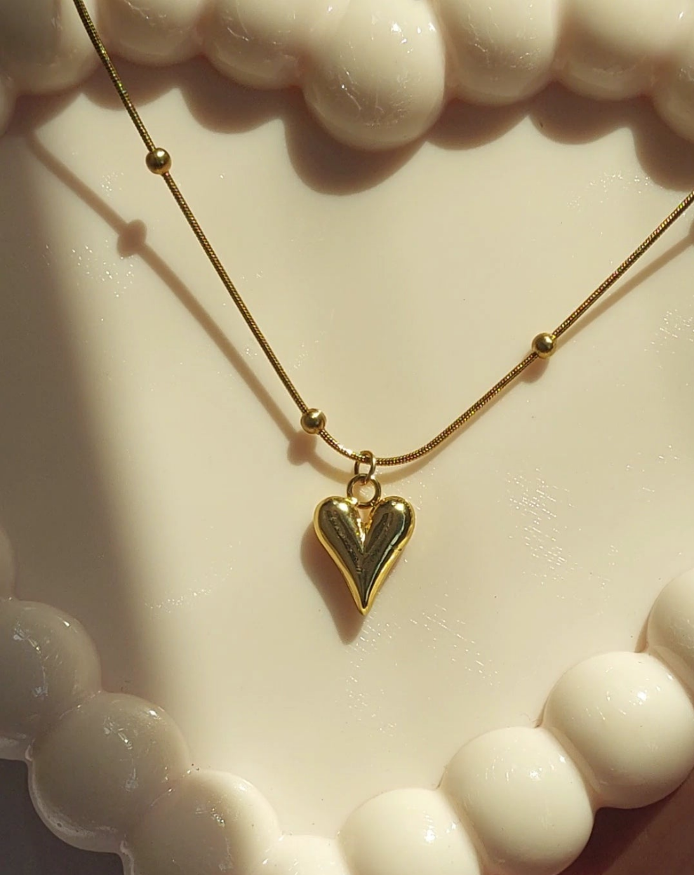 💛 Golden Glow Heart Pendant Necklace✨️