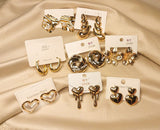 8 Combo Pack of Anti-Tarnish Korean Earrings for Women & Girls | Trendy Daily Wear Jewellery