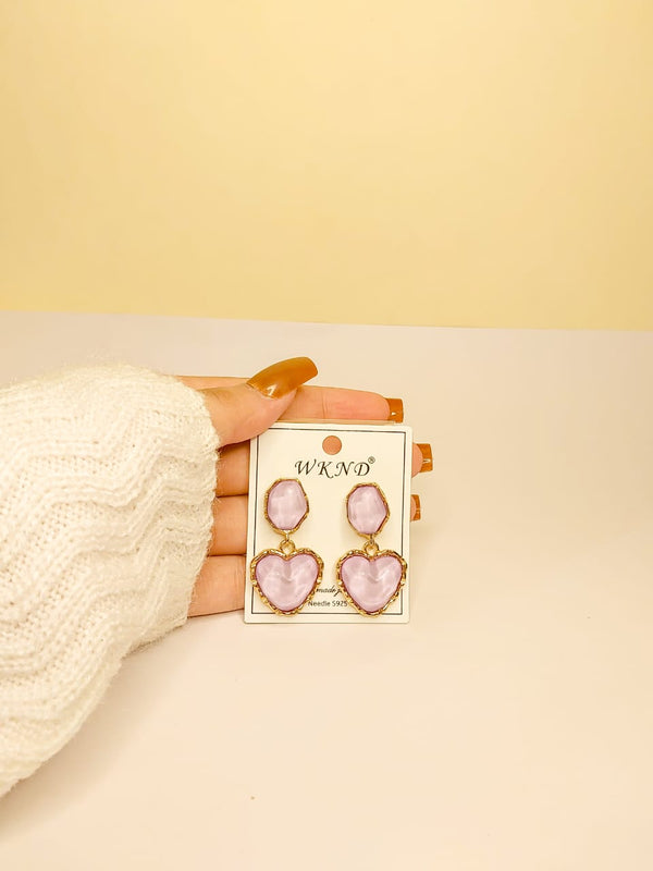 Elegant Heart Earrings for Girls | Gold-Plated Minimalist Heart Studs | Everyday & Party Wear - Premium Fashion Accessory for girls