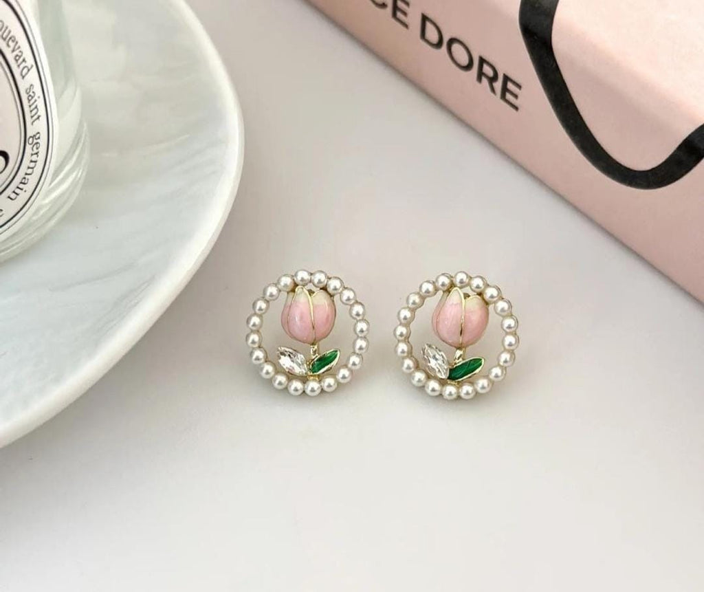 Korean Rose Short Trending Earring