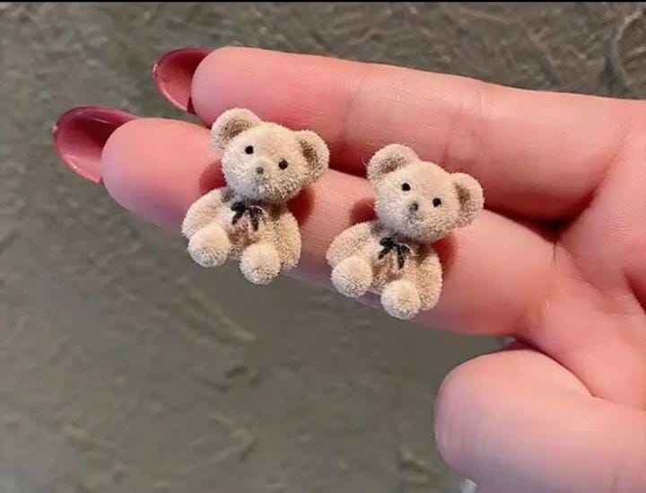Teddy Bear Korean Earrings