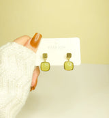 Green Crystal Drop Earrings for Women | Stylish Danglers