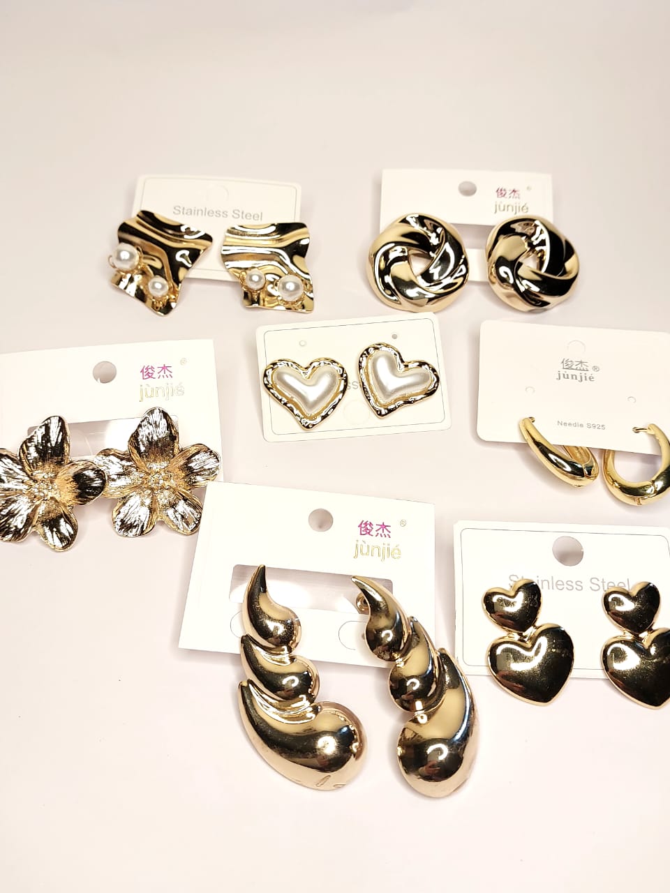 8 Combo Pack of Anti-Tarnish Korean Earrings for Women & Girls | Trendy Daily Wear Jewellery