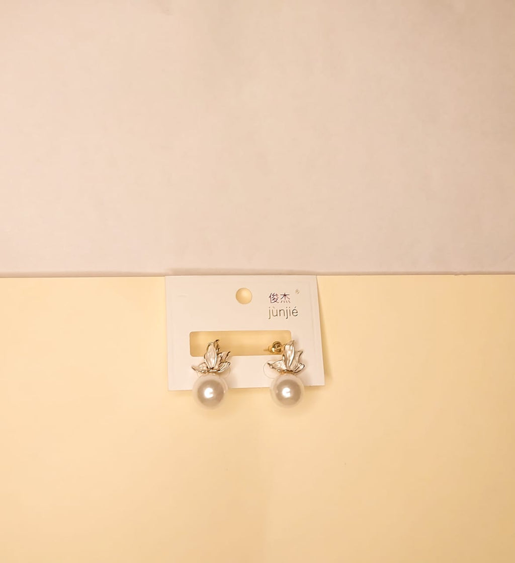 Butterfly Pearl Earrings