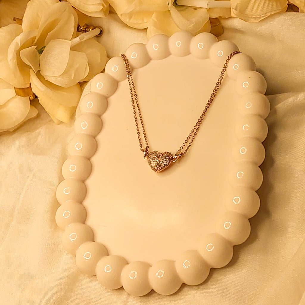 💖 Dazzle Heart Pendant Necklace