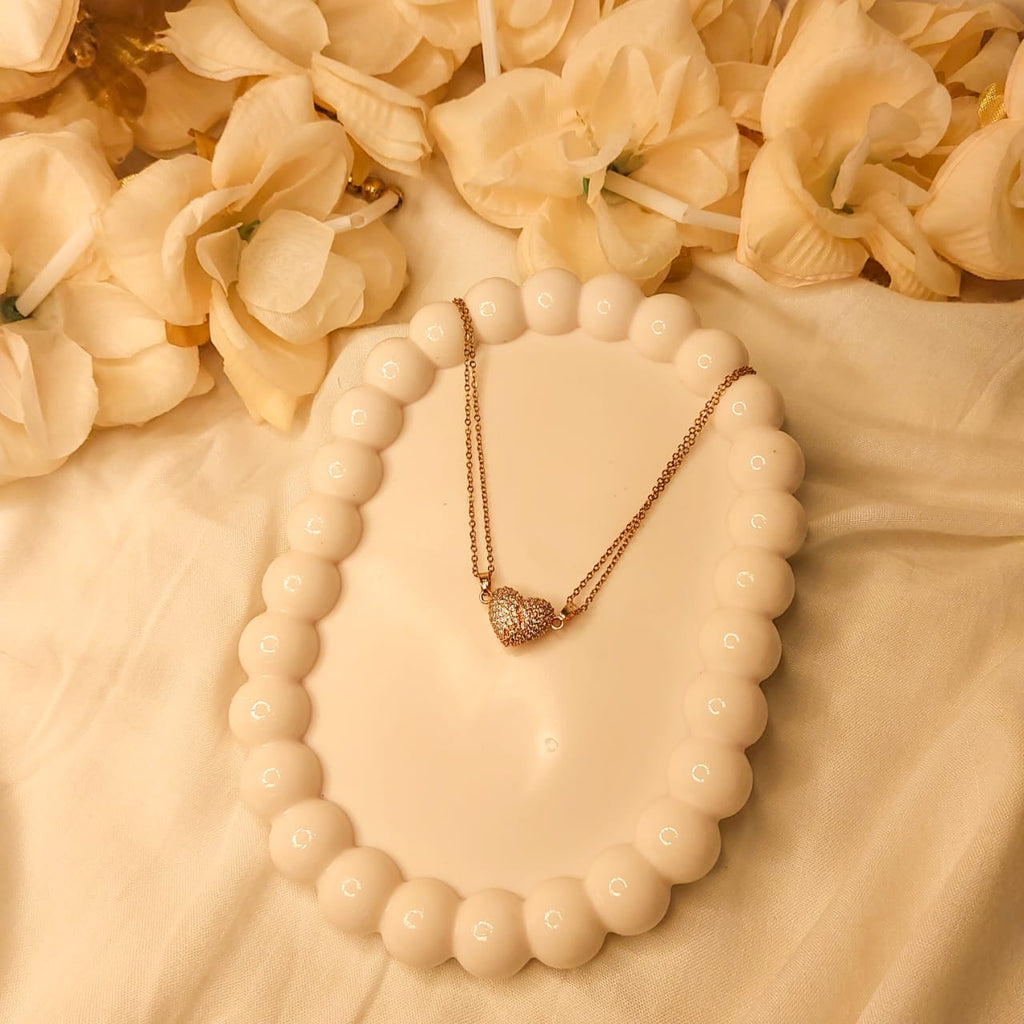 💖 Dazzle Heart Pendant Necklace