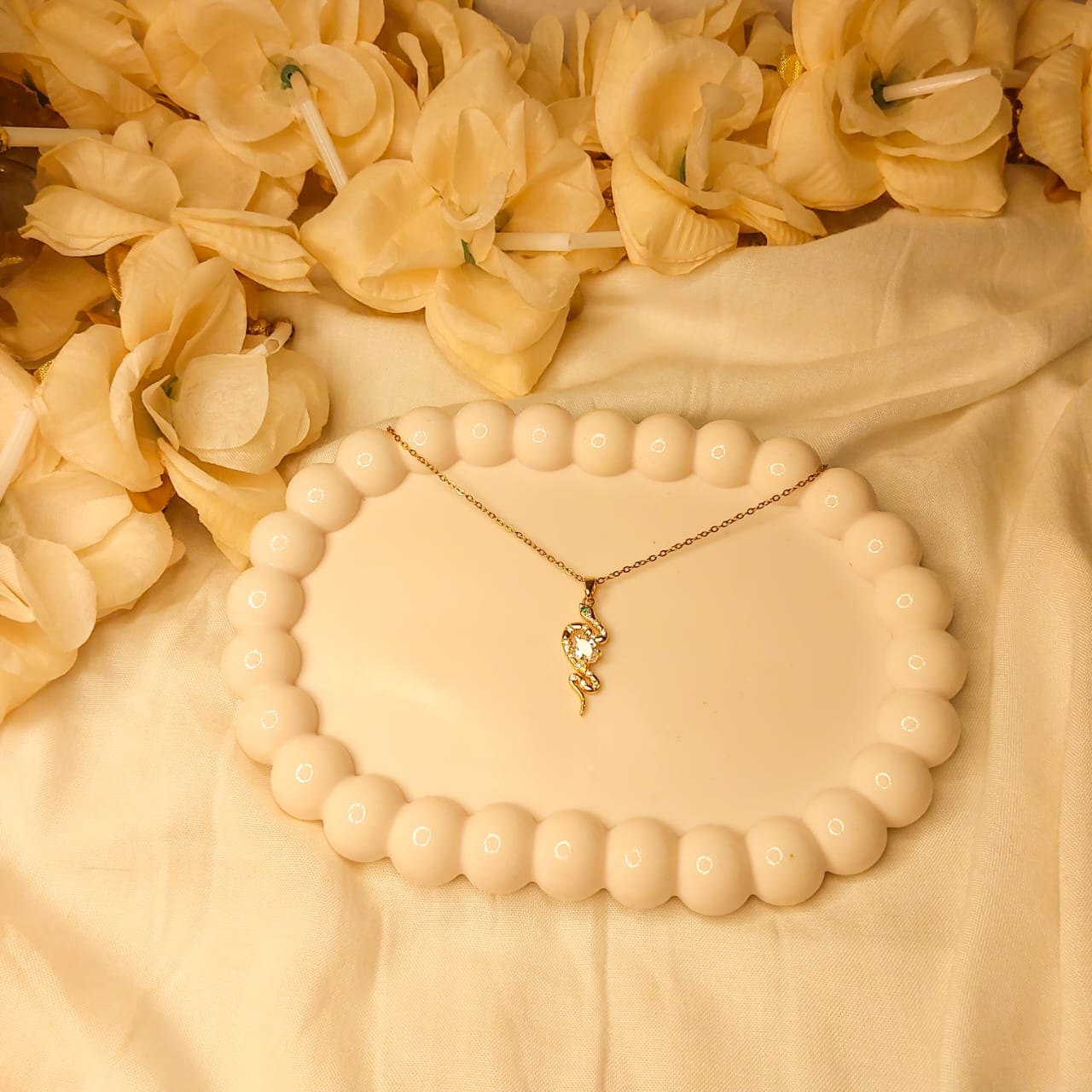 💚 Emerald Snake Pendant Necklace✨️