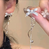 BowKnot Twisted Tassel Long Earrings