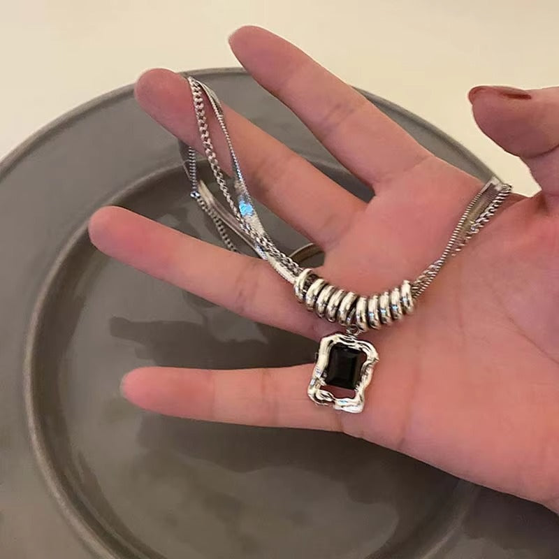 Hip-hop Style Double-layer Necklace