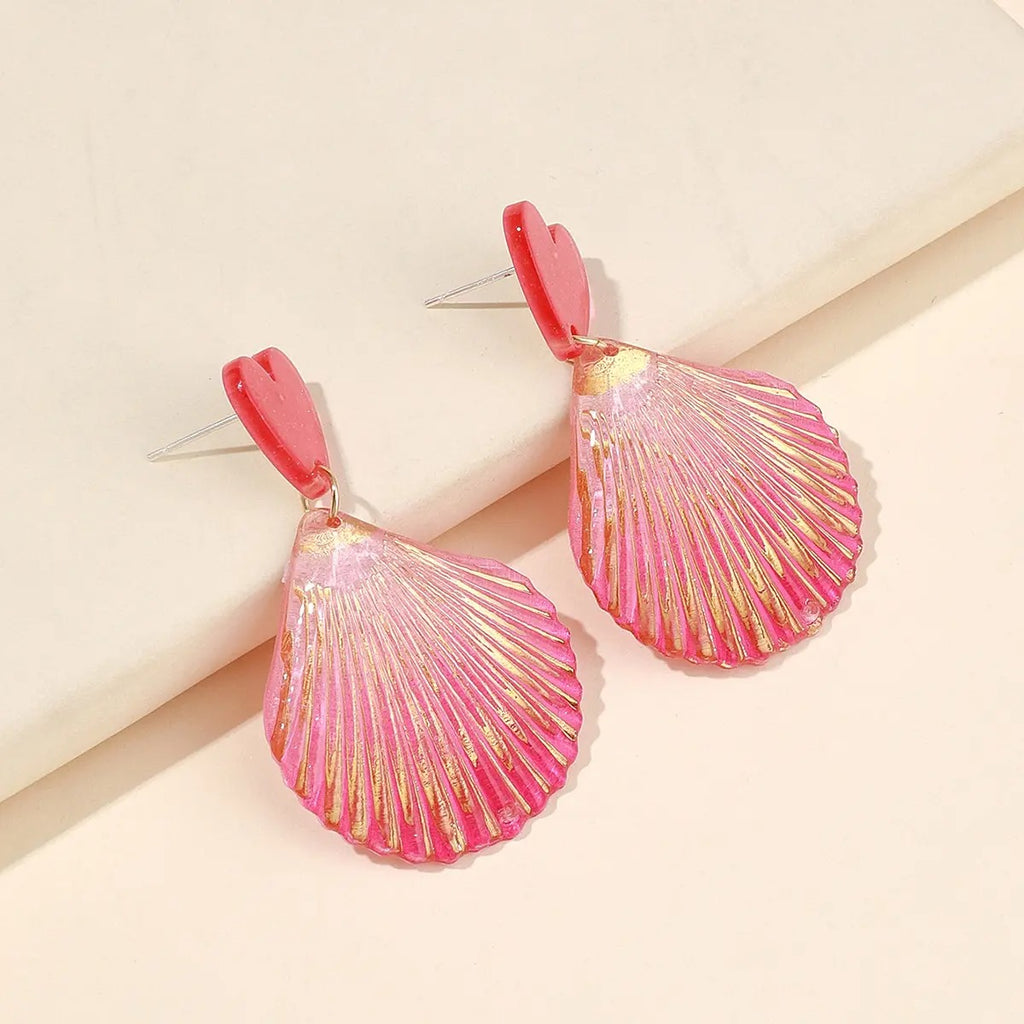 Candy Colors Ocean Shell Drop Earrings