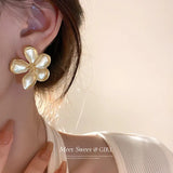 French Flower Stud Earrings