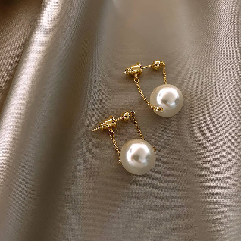 Pearl Ball Hanging Earrings