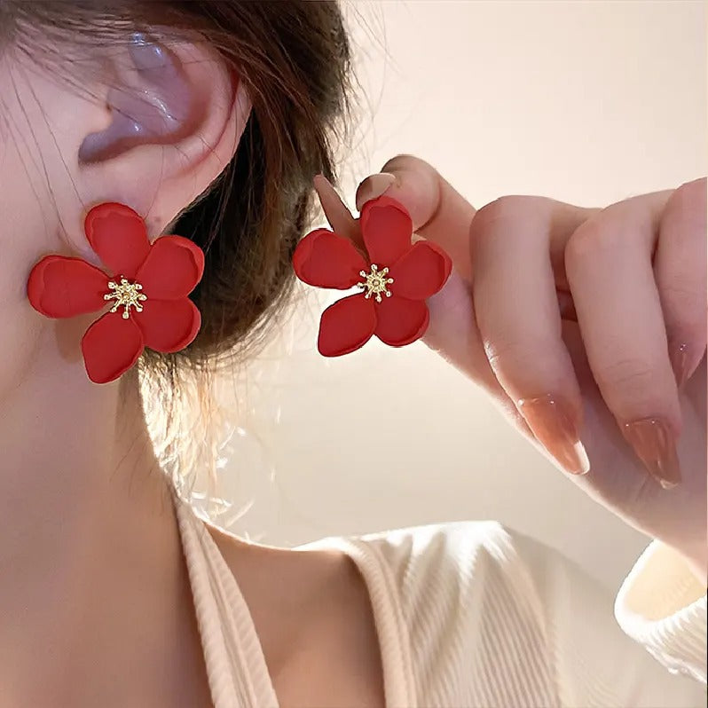 French Flower Stud Earrings