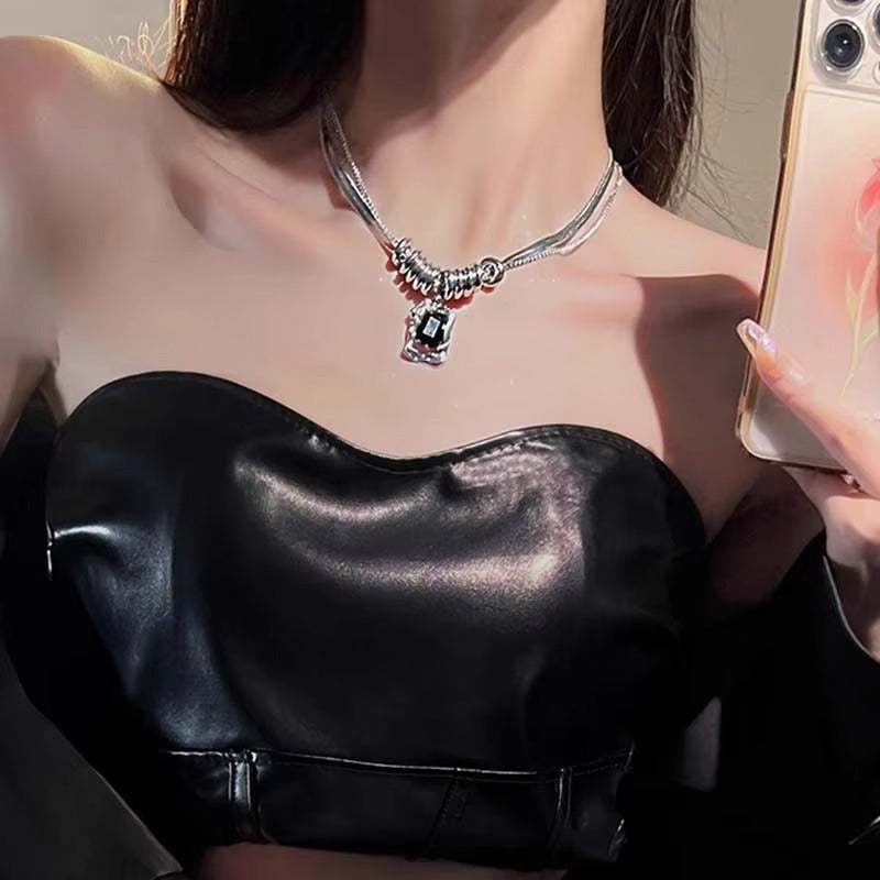 Hip-hop Style Double-layer Necklace