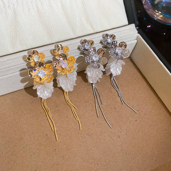 Versatile Floral Tassel Earrings