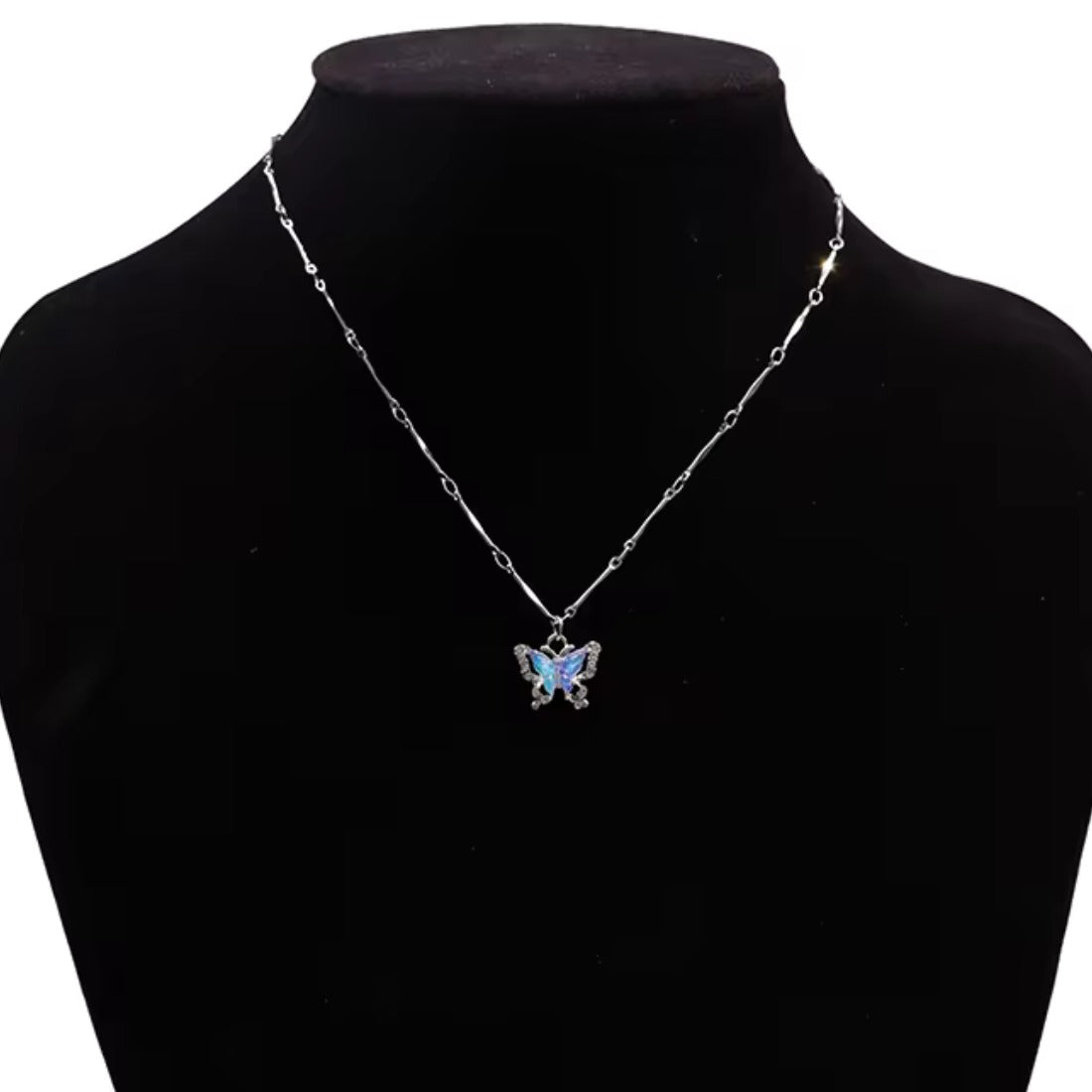 Blue Butterfly Necklace
