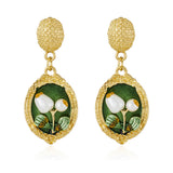 Vintage Oil Painting Baroque Drop Earrings