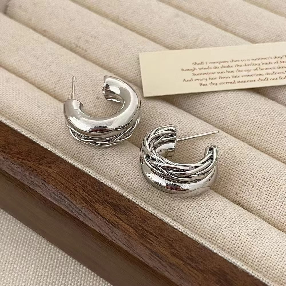 Double Layer Hoop Earrings