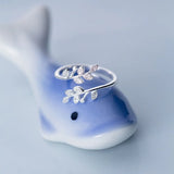 New Crystal Leaf Rings